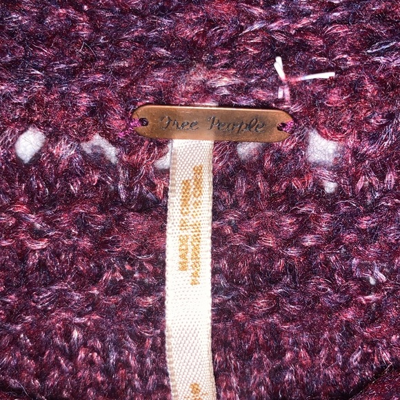 Free People wool blend cable knit mini sweater dress in size smalll - Picture 5 of 7